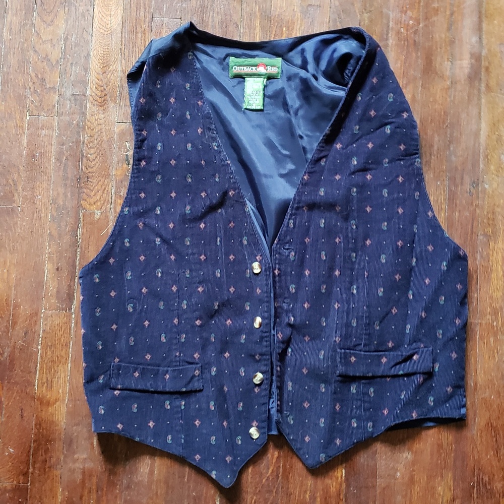 Indigo Corduroy Vest